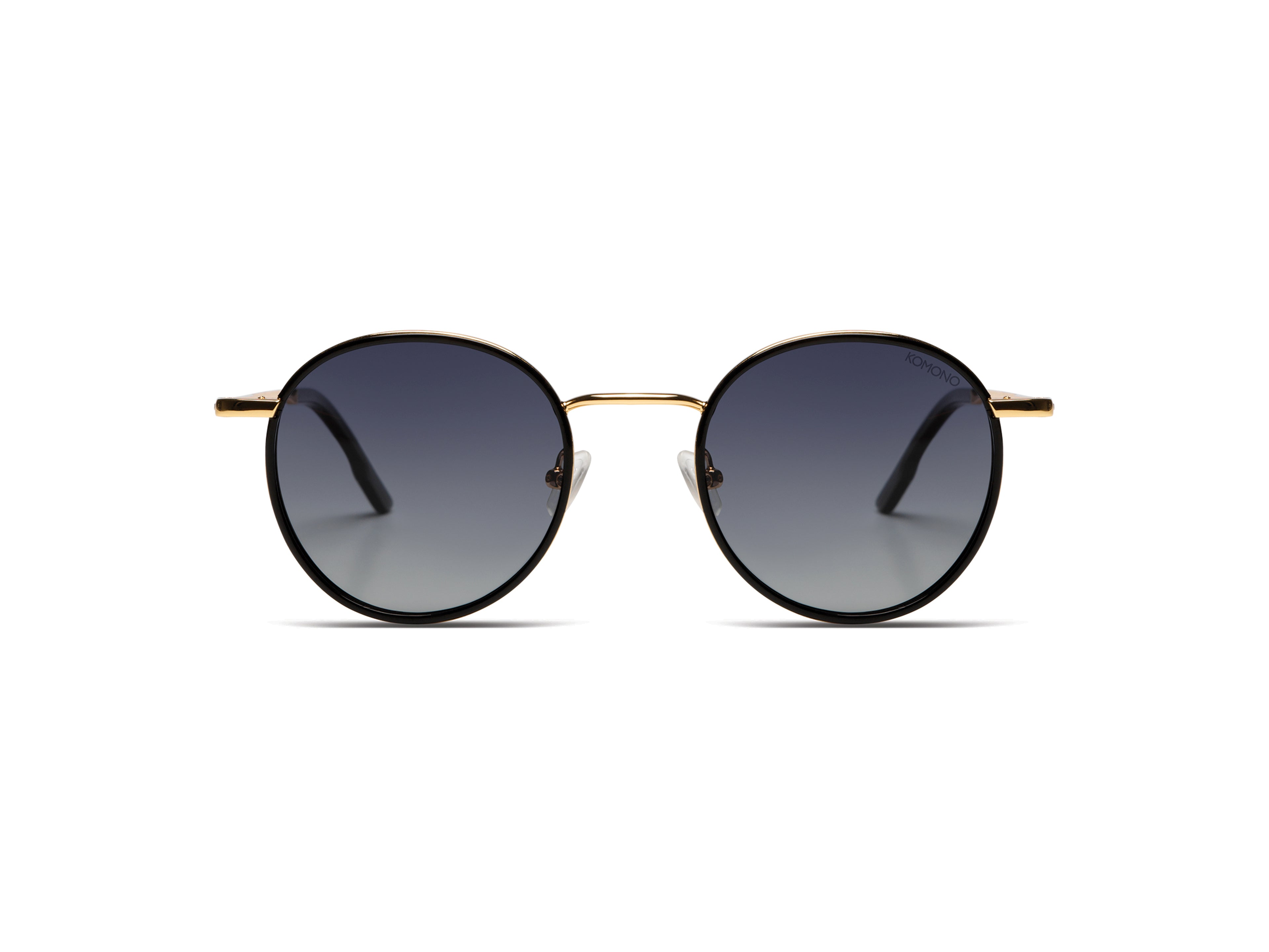 komono-pete-gold-black-lunettes-ovale-acier-inoxydable image 1