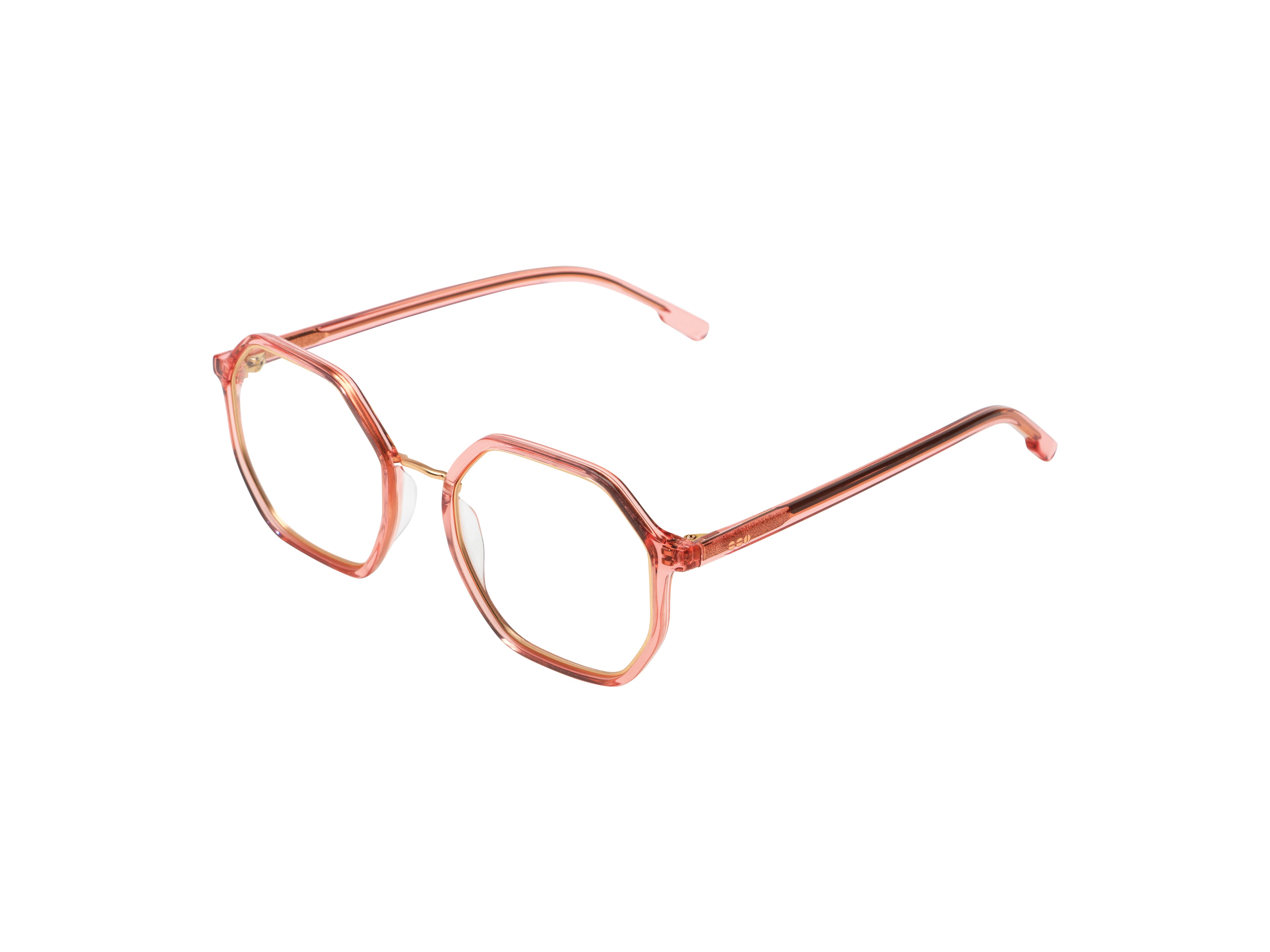 lunettes-de-vue-komono-idris-punch-rose-gold-matte-octogonales-medium image 2