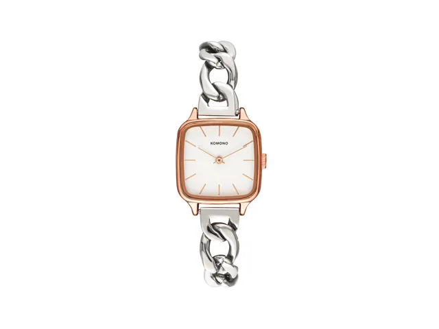 komono-kate-revolt-rose-gold-silver-mix-montre-femme-acier image 1