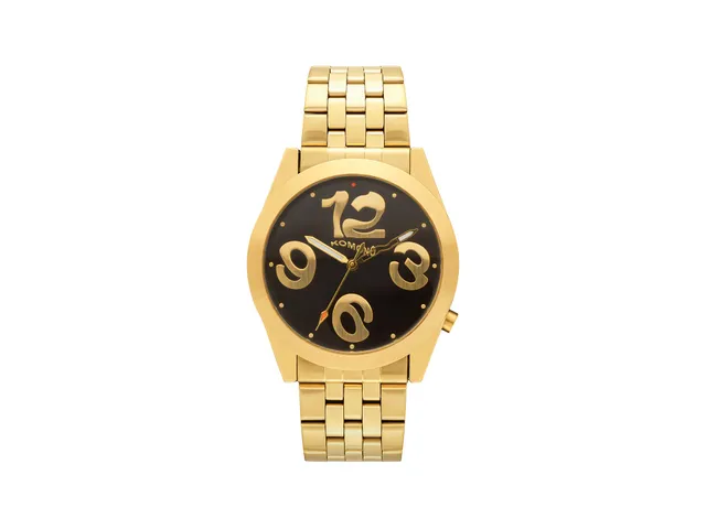 komono-ray-liquid-estate-gold-black-montre-acier-inoxydable-cadran-effet-liquide image 1