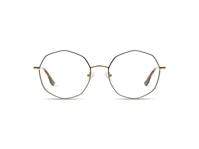 komono-sofia-white-gold-matte-sage-lunettes-de-vue-rondes-octogonales image 1