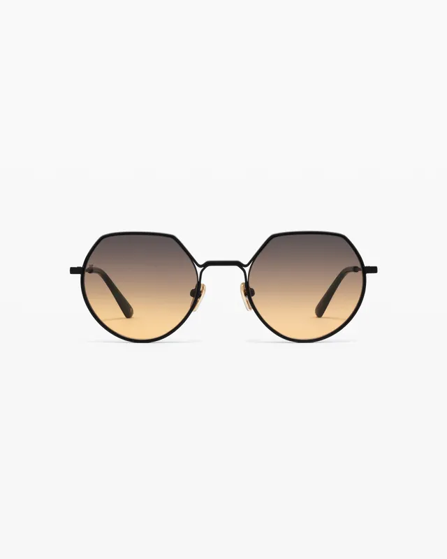 jimmy-fairly-la-vietri-lunettes-de-soleil-rondes-ac-tate-et-acier-inoxydable-noi image 1