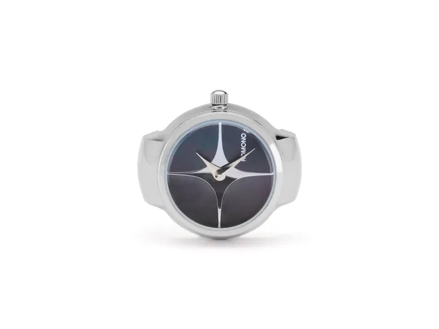 montre-komono-noor-silver-black image 1
