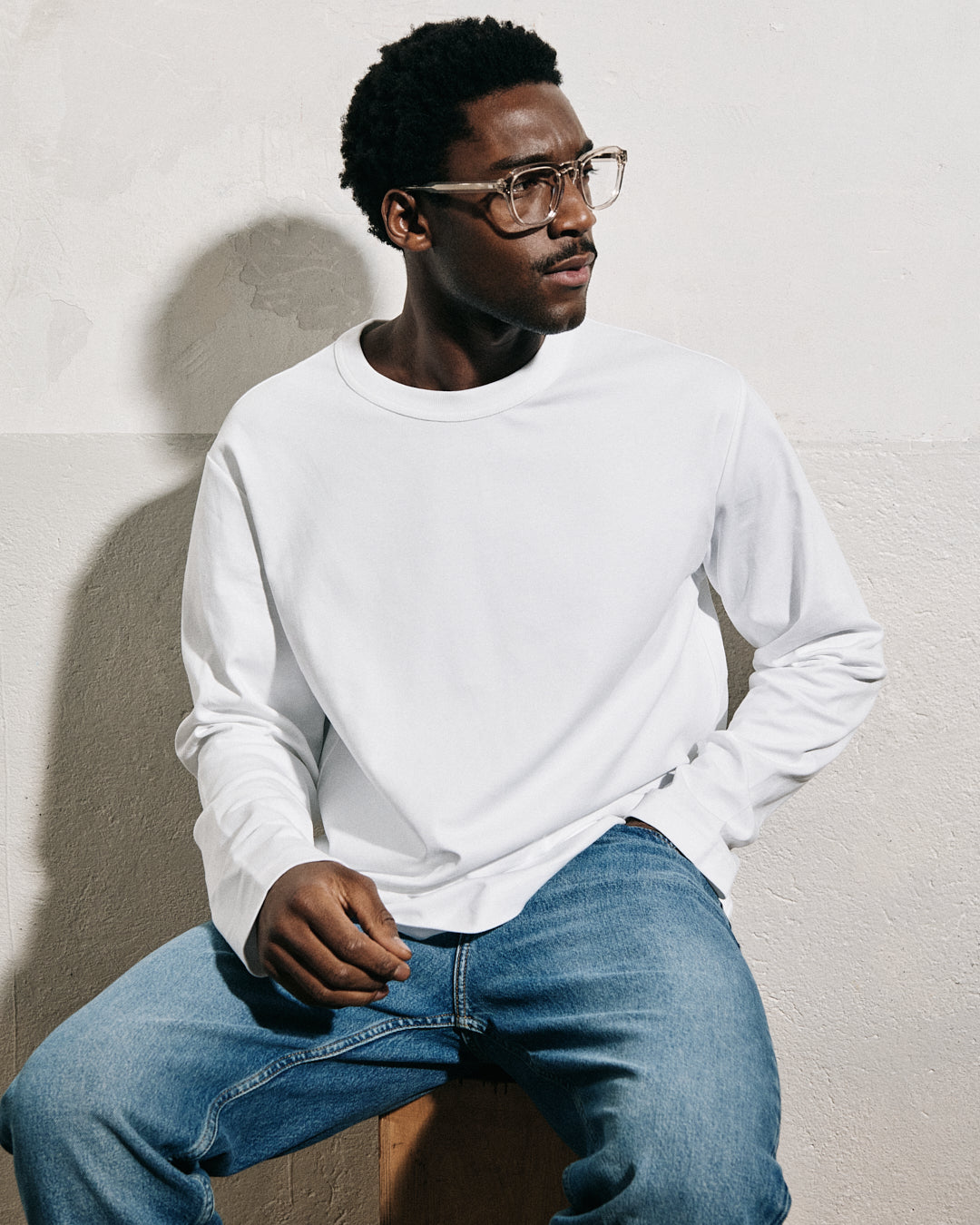 jimmy-fairly-la-headlight-lunettes-de-vue-carr-es-cr-me-medium-homme image 4