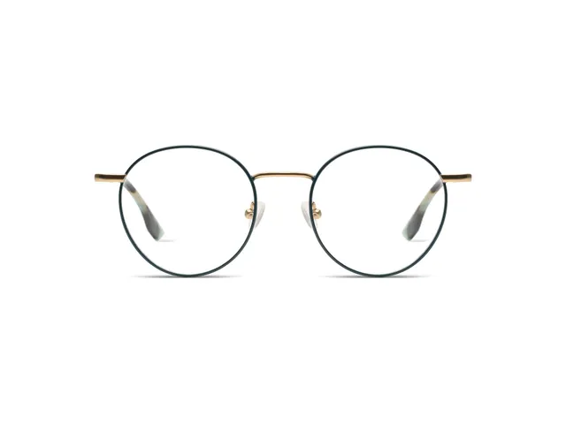 komono-pete-white-gold-matte-teal-lunettes-de-vue-rondes image 1